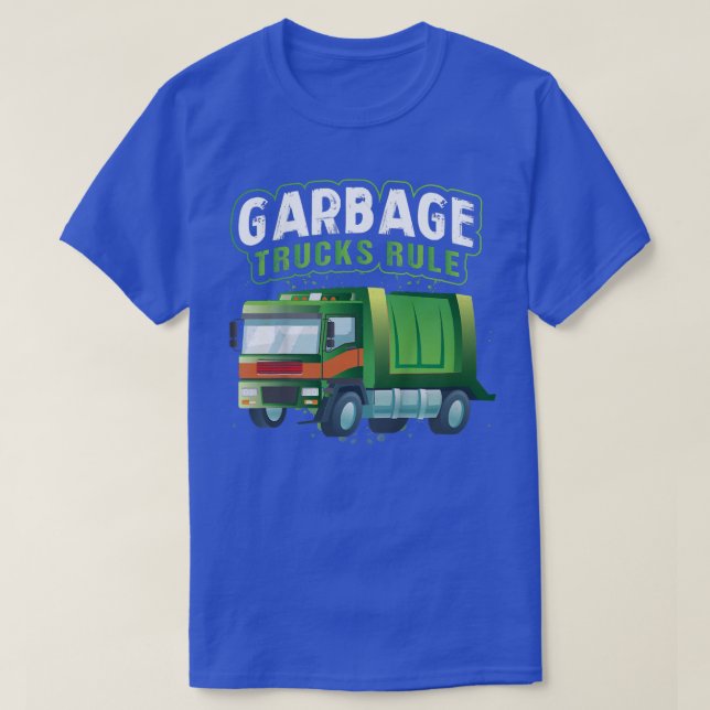 Camiseta Garotos Garbage Trucks Regra Caminhões De Lixo1550 (Frente do Design)