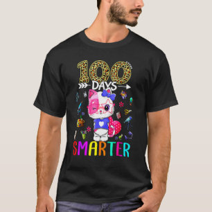 Camiseta Garotos Gatos 100 Dias Mais Inteligentes Felizes 1
