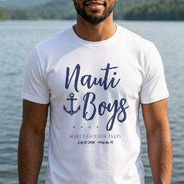 Camiseta Garotos Nauti Âncora Festa de Solteiro Náutica