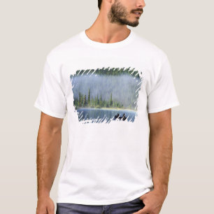 Camiseta Garotos pescando no Lago Waterfowl, Banff