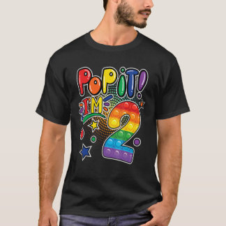 Camiseta Garotos Pop  Garota de aniversário de segundo ano 