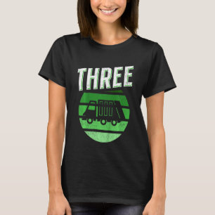 Camiseta Garotos Reciclagem Trash 3 Anos Caminhão de Lixo 3