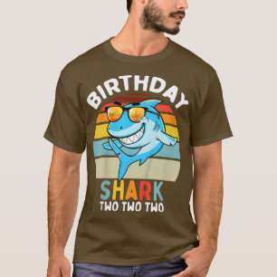 Camiseta Garotos segundo aniversário Tubarão-Velho Matchi,