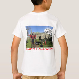 Camiseta garotos tee. feliz cabra diabo de halloween