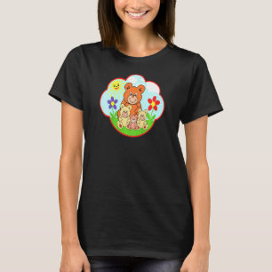 Camiseta Garotos Ursos De Teddy Em Nuvens De Sol De Verão F