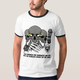 Camiseta Garra através da escuridão - Gráfico craniano sem