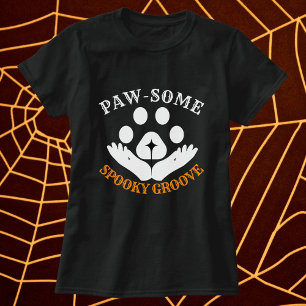 Camiseta Garra de Gato Groove Assustador Moderno Halloween