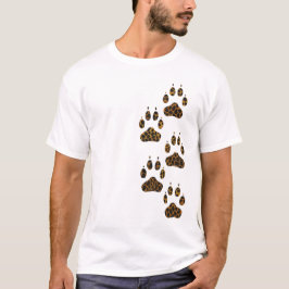 Camiseta Garra-do-gato-leopardo trilha felina assimétrica