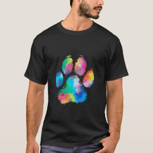 Camiseta Garra Impressão de Água Colorida Arco-íris Abstrat