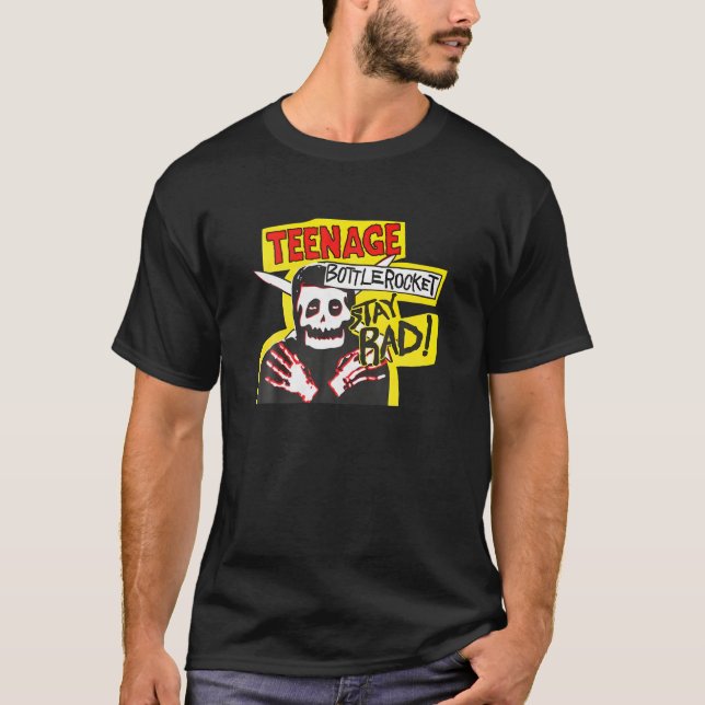 Camiseta Garrafa de adolescência - Foguete Mau (Frente)