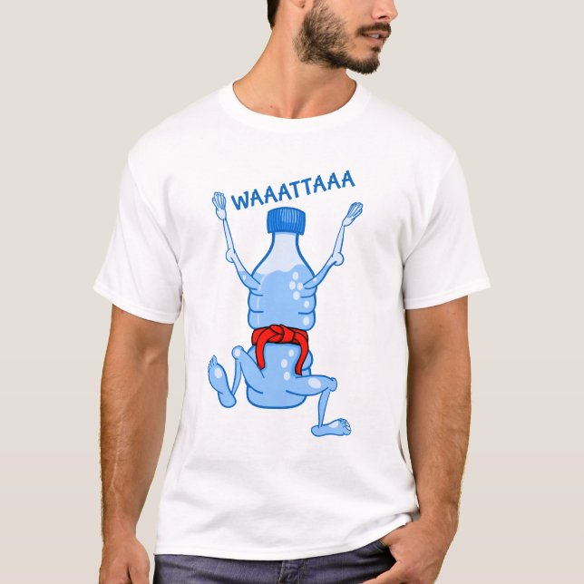 Camiseta Garrafa de água doce Engraçada Hidrato de Karato (Frente)