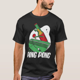 Camiseta Garrafa De Cerveja Com Tênis De Mesa