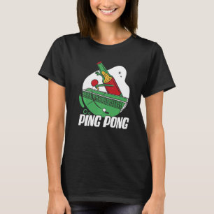 Camiseta Garrafa De Cerveja Com Tênis De Mesa