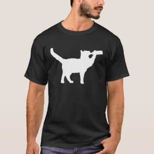 Camiseta Garrafa de Gato de Bebida Bebida Álcool Humor