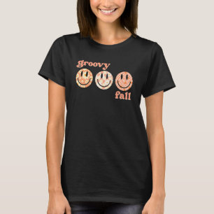 Camiseta Garrafa de Groovall Happy Face Retro Autumn Flower