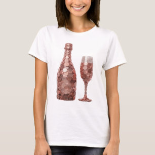 Camiseta Garrafa de moeda de prata impressionante e impress