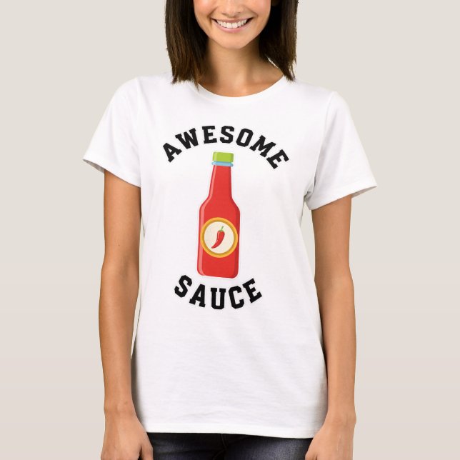Camiseta Garrafa de Molho Incrível de Frango  (Frente)