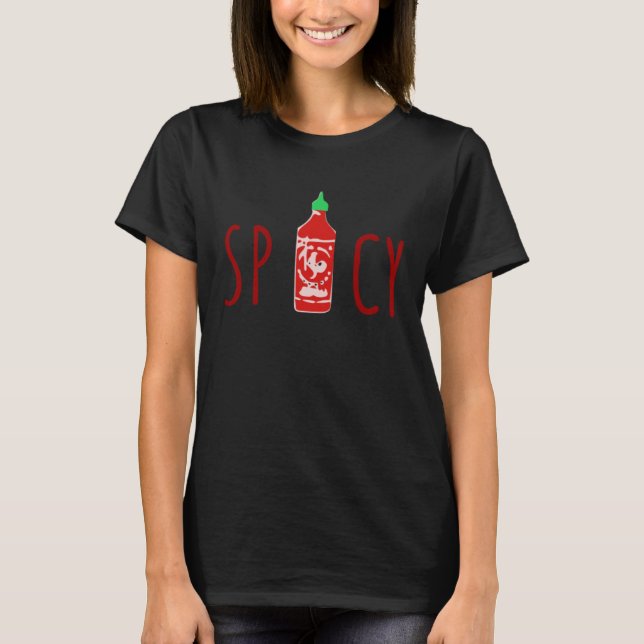 Camiseta Garrafa de molho picante (Frente)