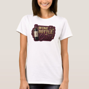 Camiseta Garrafa de vinho dourada que chama a atenção E RES