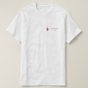 Camiseta Garrafa de vinho e vidro branco