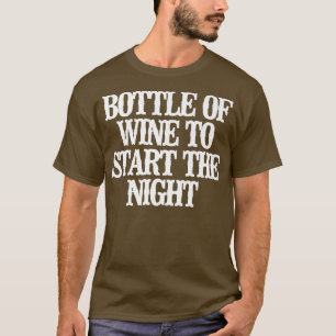 Camiseta Garrafa Mínima De Vinho Para Começar A Noite