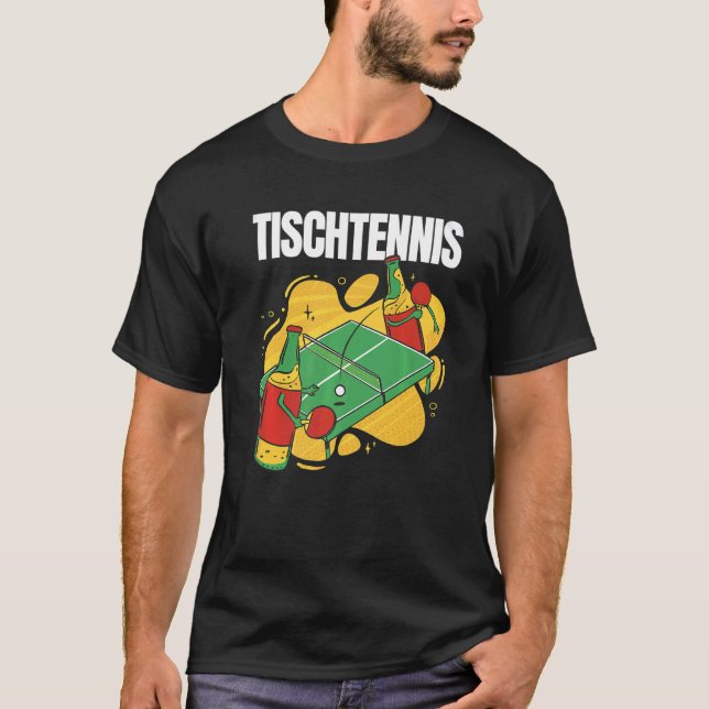Camiseta Garrafas De Cerveja Com Mesa De Cerveja De Tênis (Frente)