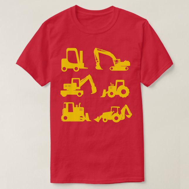 Camiseta Garrafas de construção Caminhões Garotos Homens (Frente do Design)