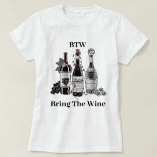 Camiseta Garrafas de vinho engraçadas