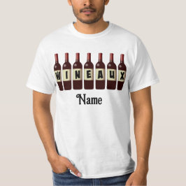 Camiseta Garrafas De Vinho Vermelho Vinculadas Personalizad