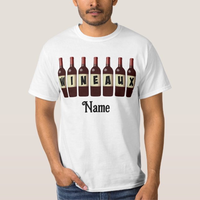 Camiseta Garrafas De Vinho Vermelho Vinculadas Personalizad (Frente)