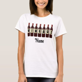 Camiseta Garrafas De Vinho Vermelho Vinculadas Personalizad