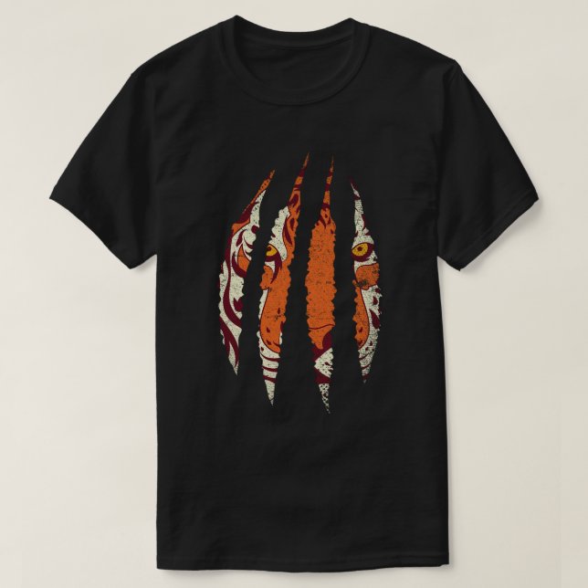 Camiseta Garras de Tigre Asiático Predator Cat Wildlif (Frente do Design)