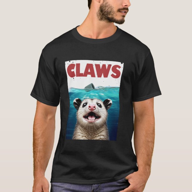 Camiseta Garras Ogambá e Lixeira Altas Cuecas Engraçadas (Frente)