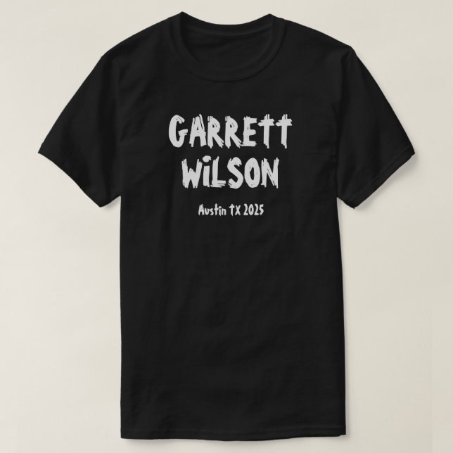 Camiseta Garrett Wilson Preto (Frente do Design)