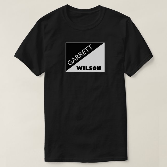 Camiseta Garrett Wilson Preto e Branco (Frente do Design)