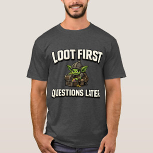 Camiseta Gary Grizzlefang Saque primeiro Perguntas depois