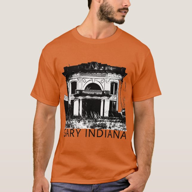 Camiseta Gary Indiana Union Station BW (Frente)