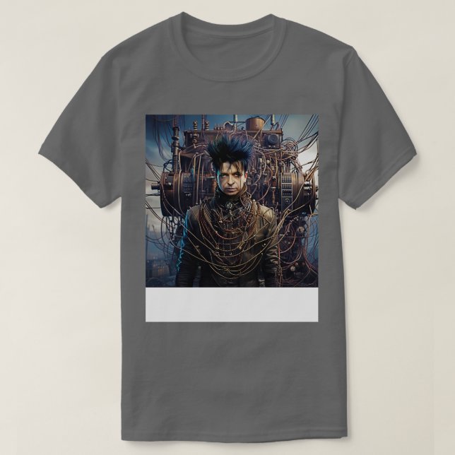 Camiseta Gary Numan Steampunk TSirt (Frente do Design)