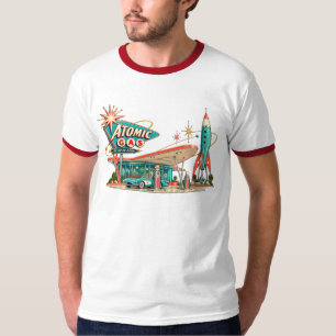 Camiseta Gás Atômico & Noites Atômicas Vintage Espaço Anel 