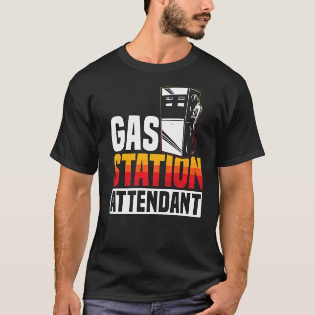 Camiseta Gás-Bomba de Gasolina de Atendimento a Gás Premi d (Frente)