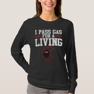 Camiseta Gás engraçado da passagem do presente da anestes