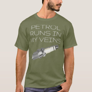 Camiseta Gasolina Funciona Em Minhas Veias Mecânica Da Cabe