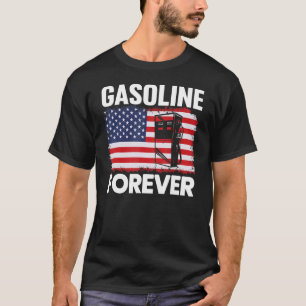 Camiseta Gasolina Para Carros De Gás Patriótico, Pavilhão 1
