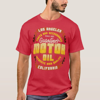 Camiseta gasolina vintage do motor do óleo personalizado ca