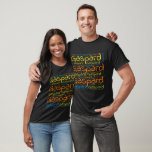 Camiseta Gaspard<br><div class="desc">Gaspard. Show and wear this popular beautiful male first name designed as colorful wordcloud made of horizontal and vertical cursive hand lettering typography in different sizes and adorable fresh colors. Wear your positive french name or show the world whom you love or adore. Merch with this soft text artwork is...</div>