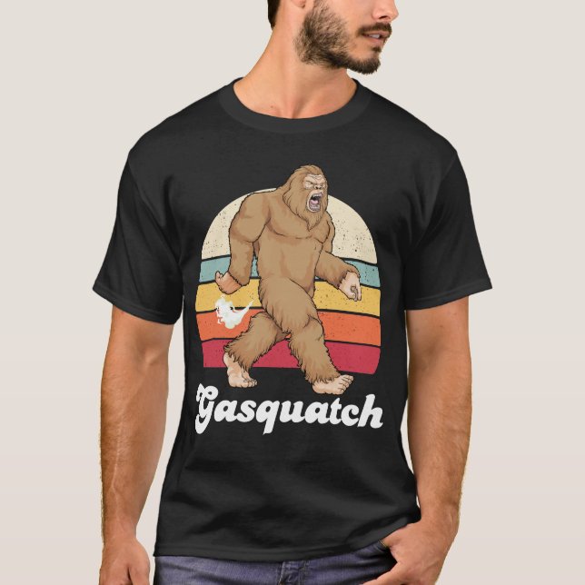 Camiseta Gasquatch Funny Bigfoot Farting Gassy Sasquatch Fa (Frente)