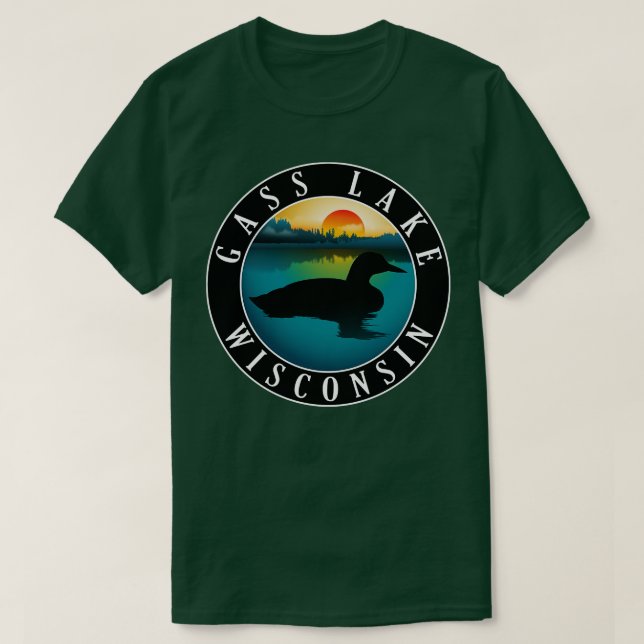 Camiseta Gass Lake Wisconsin Loon (Frente do Design)