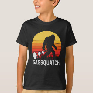 Camiseta GASSQUATCH Design do peido retrorreflector