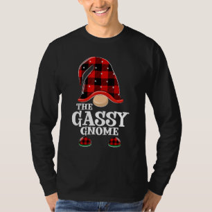 Camiseta Gassy Gnomo Buffalo Xadrez Engraçado Combinação de