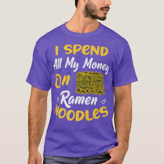 Camiseta Gaste Dinheiro Com Ramen Noodles Divertido Noodles